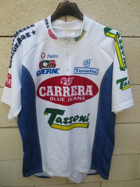 Maillot Cycliste Nalini Carrera Jeans Tassoni - 1994, Taille 5/XL, France