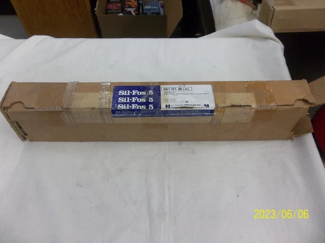 21 LBS. - New Lucas Milhaupt 95060 Sil Fos 5 Silvaloy 5% Silver Rods