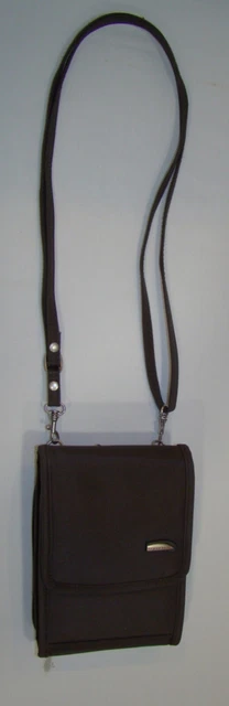 Travelon Brown Crossbody Shoulder Bag With Lot Of Storage Adjustable Strap