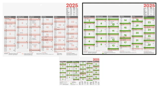  BRUNNEN JAHRESKALENDER TISCHKALENDER Wandkalender 2025 versch Illustration 