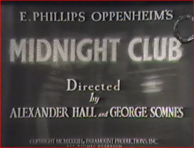 THE MIDNIGHT CLUB 1933 Precode Drama w/George Raft, Clive Brook, Helen Vinson