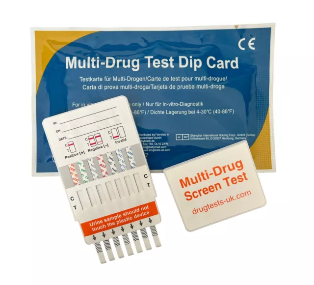 2 x 7 Multi Drug Panel Drogentest Kit Test Kit Zuhause/Arbeit Urin Screening Kits 3