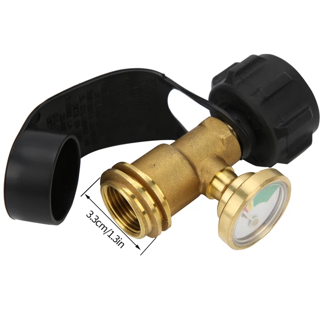 TYPE1 BRASS OUTDOOR Tank Adapter Gas Cylinder Pressure Gauge With US
