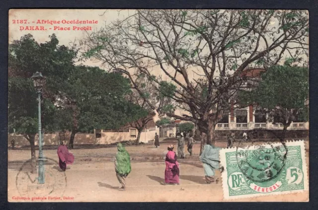 French SENEGAL 1906 Picture Postcard to Madagascar 2