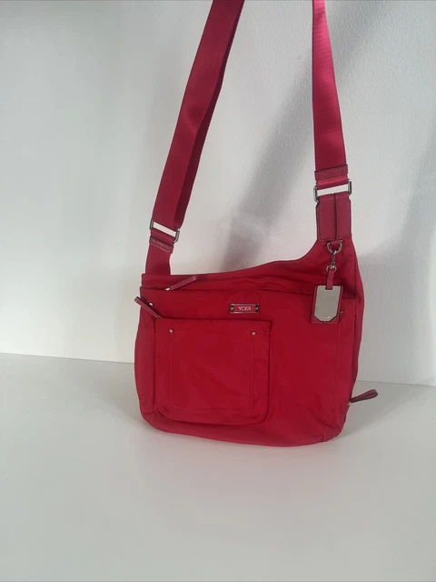 TUMI Voyageur Sumatra Crossbody Pink Nylon Travel Luggage Messenger Bag