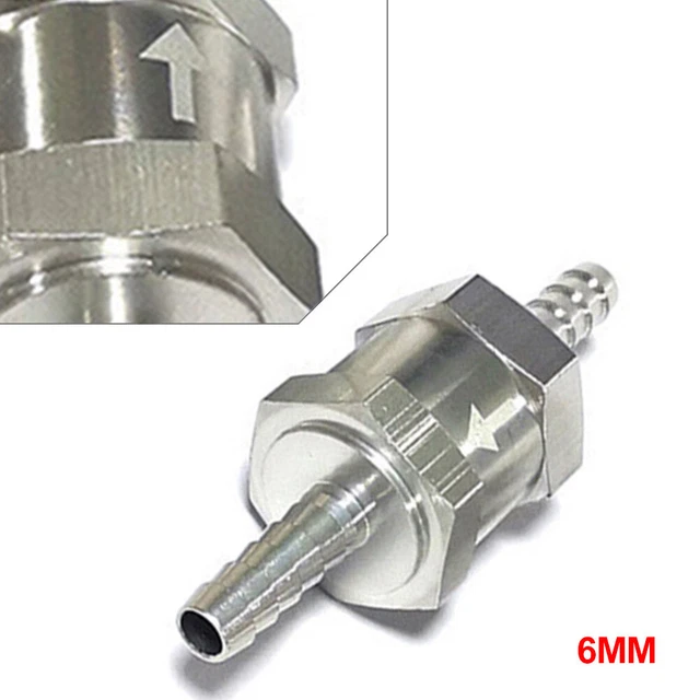 One way Check valve Non Return Inline for Gas or Diesel fuel 6mm