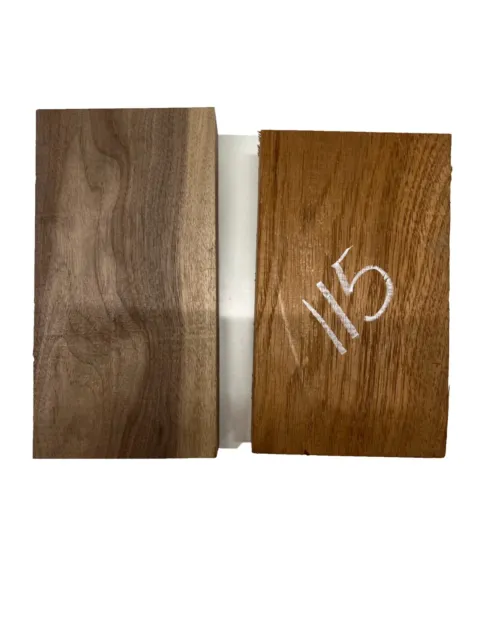 2 Pack, Black Walnut+ Spanish Cedar-Lumber Board Blanks-Wood Blocks -#115