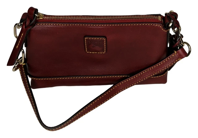 Dooney & Bourke Sz Small Florentine Leather Lizie Shoulder Bag Red Handbag