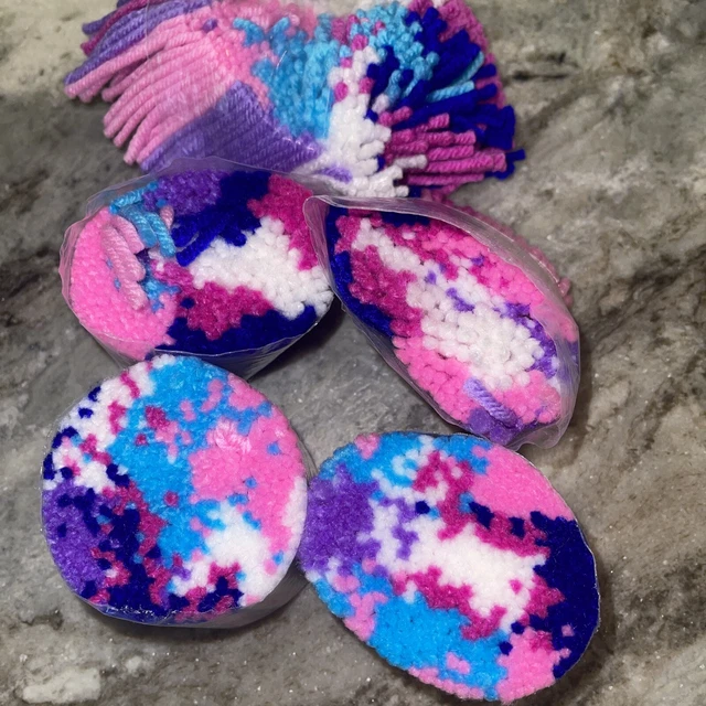 Bonito lote pastel de hilo artesanal de gancho de pestillo precortado