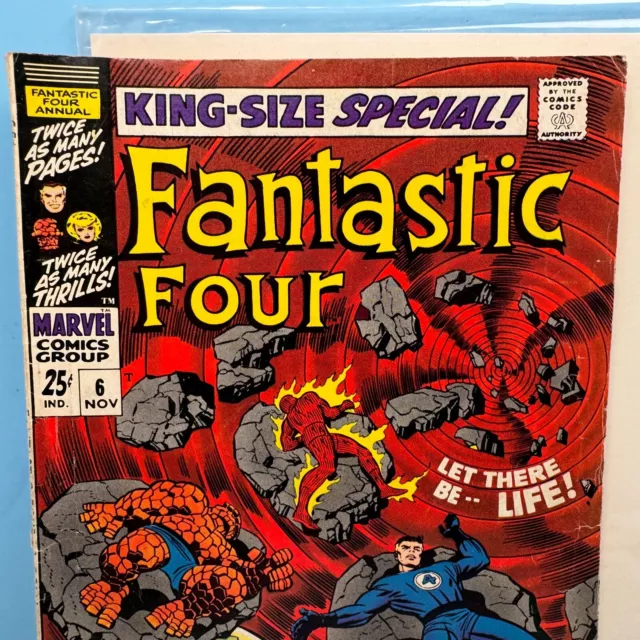 Fantastic Four Annual #6 7.5 VF OW/W Pages 1st Annihilus & Birth of Franklin 2