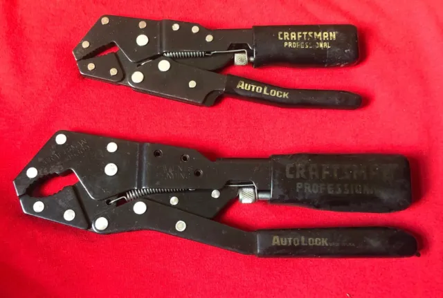 Vintage Craftsman Comfort Fit Pistol Grip 2pc Pliers Set 45220 WF Made in  USA