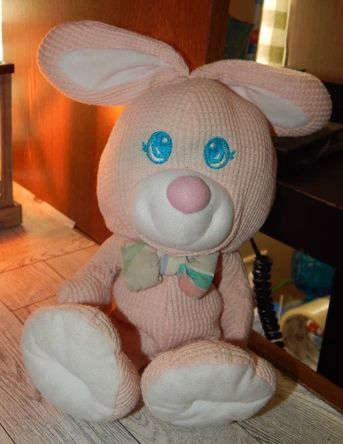 Fisher Price Cozies Plush Pink Bunny Rabbit Thermal Waffle Weave Lovey Easter