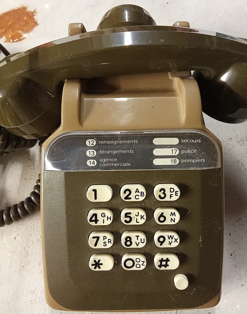 Téléphone Vintage Modulo-Phone Avec Horloge Intégrée - Occasion Fonctionnelle