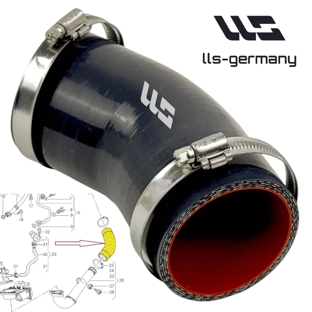 thumbnail image 2 of ATUZ-GERMANY Turbo Hose For Audi A3, Seat, Skoda, VW 1.9 TDI 2.0 TDI - 3C0145828K Replacement 2 of 5