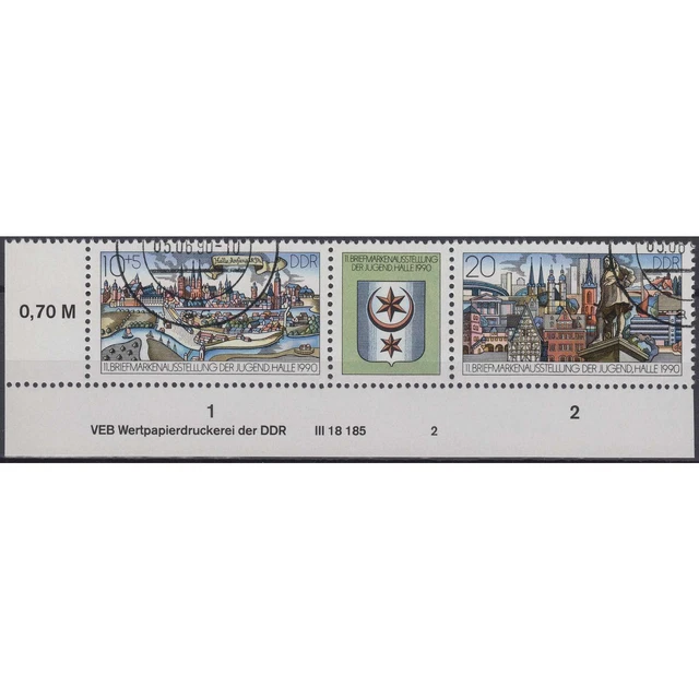 DDR Nr. 3338-3339 DV gestempelt "Druckvermerk"