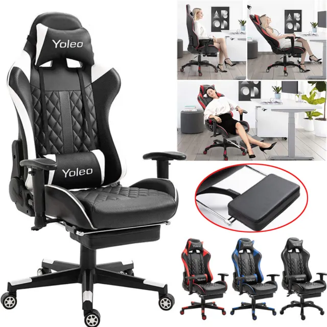 Gaming Chairs with Lumbar Support Ergonomic Gamer Chair Home PC Computer Chair