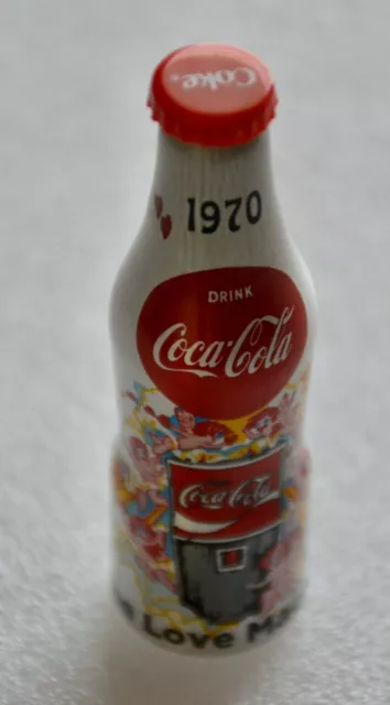 COCA COLA - 1970 Mini Bouteille en aluminium Alu Bottle 8 cm