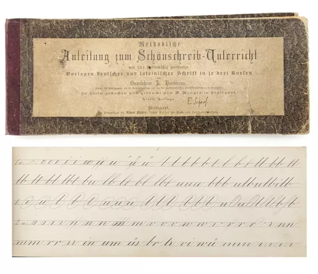 1883: Hartmann: Methodische Anleitung zum Schönschreib-Unterricht