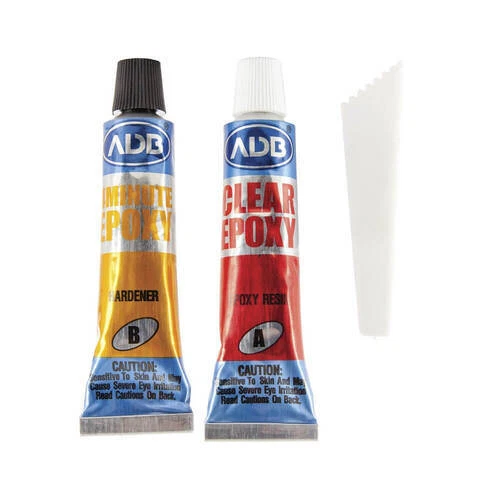Jaycar Adb 4 Minutos Dual Tubo Transparente Epoxi Bond Pegamento (34mL)
