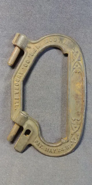 1881 Victorian Cast Iron Pull Door Hanger Wilcox Mfg Illinois Antique Hardware
