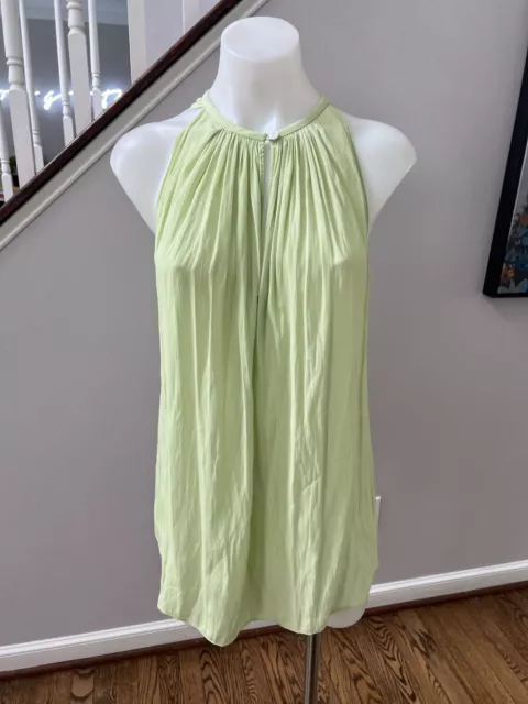 RAMY BROOK Piper Reversible V Neck Sleeveless Top Blouse Mint Green Size Medium