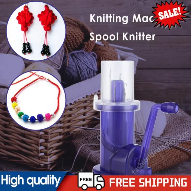 DIY HAND-OPERATED EMBELLISH-KNIT Knitting Machine Spool Knitter Weave Tool  $20.34 - PicClick AU