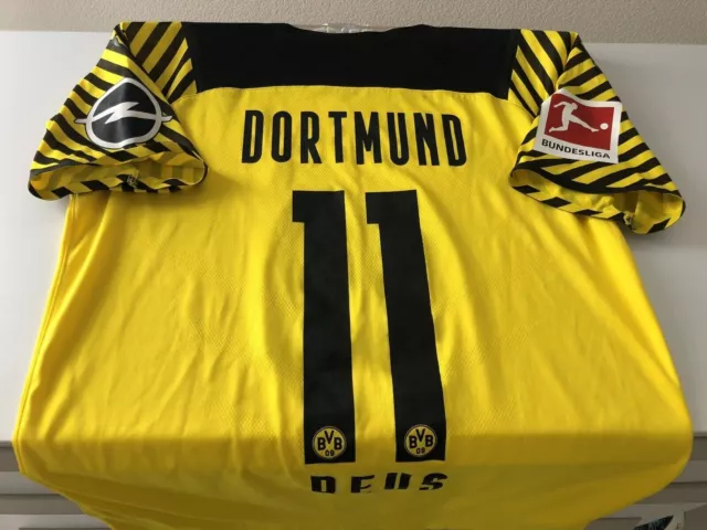 Borussia Dortmund BVB camiseta de jugador desgastada Bundesliga 2021/2022...