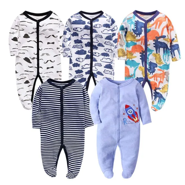 Baby Boy Girl Jumpsuit Bodysuit Newborn Clothes Romper Outfit Casual Long Sleeve