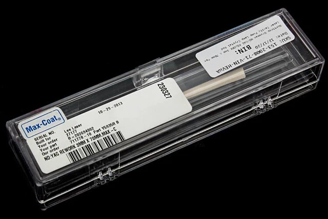 Northrop Grumman ND:YAG REWORK 3mm x 70mm Max Laser Cavity Pump Lamp Crystal Rod