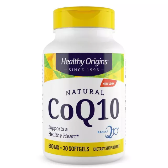 Healthy Origins CoQ10 600mg 30 Gélule Cœur Santé Énergie Support Coenzyme Q10