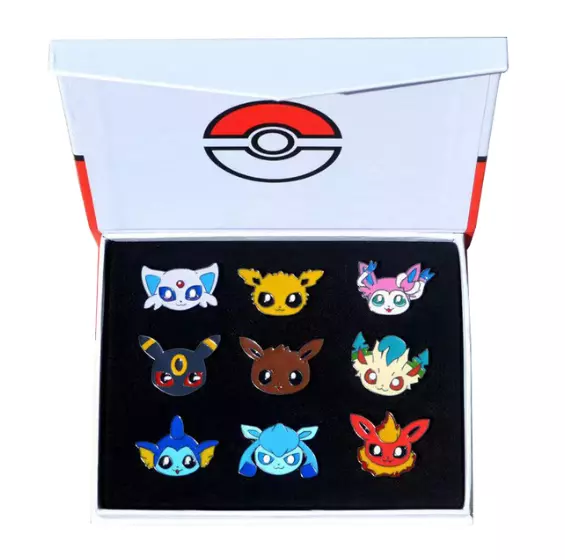 Pokémon Eeveelution Sylveon Cartoon Anime Eevee Evolutions Set Enamel Lapel  Pin