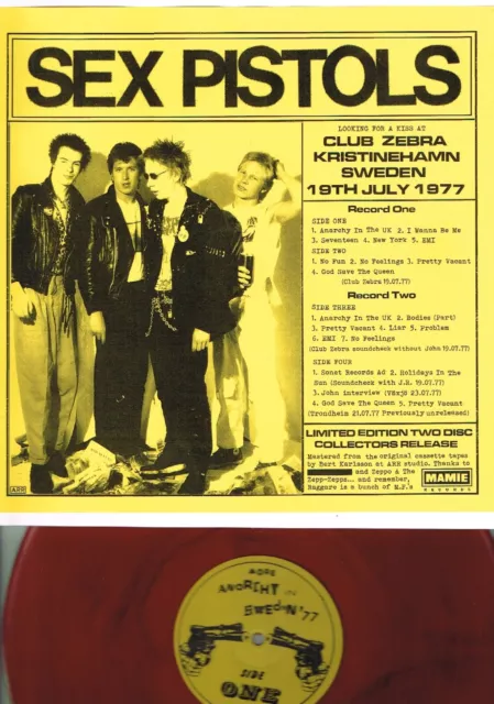Sex Pistols - Looking For A Kiss In Kristinehamn 200 Only Red Swirl Vinyl 2Lp