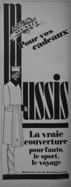 Publicité De Presse 1926 Mussis La Vraie Couverture Pour Auto Le Sport Et Voyage