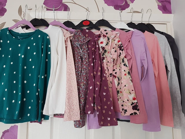 11 BUNDLE 9x Next Girls Long Sleeve Tops. Plus 2 free TU tops All Age 6-7 years.