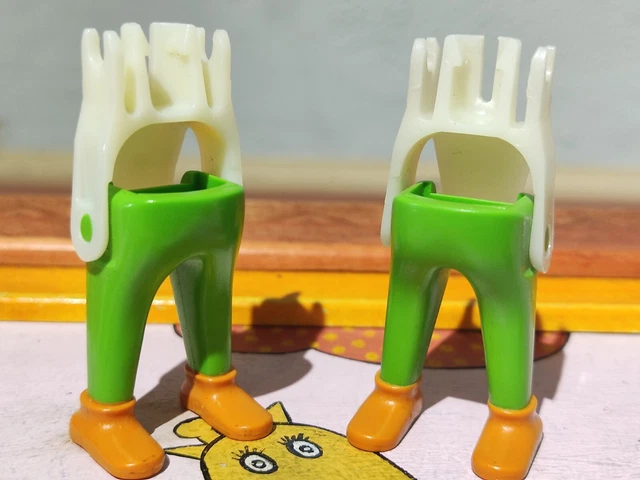 2 Paires De Jambes Grises Playmobil - Pour Personnages Viking, Chasseur, Berger - Occasion