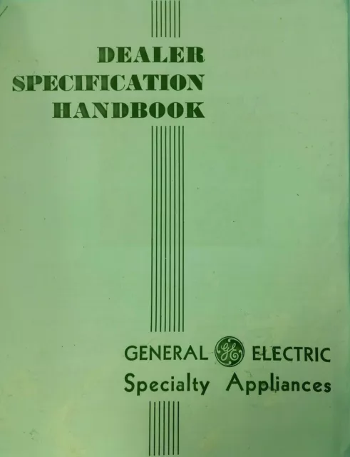 1931-33 GE General Electric Monitor Top Salesman's Catalog of Illustrated Detail