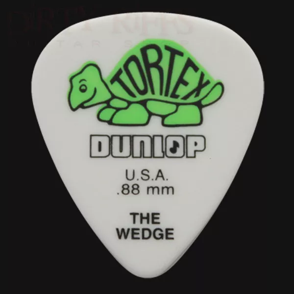 Dunlop Tortex Wedge Guitar Picks Plectrums 0.88mm Green - 6 10 12 20 24 or 36