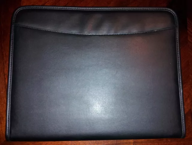 Leather Executive Business College MBA University Portfolio Folder Dart NEW