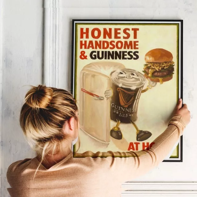 Guinness Burger Vintage Advertising Poster : 30"x24"