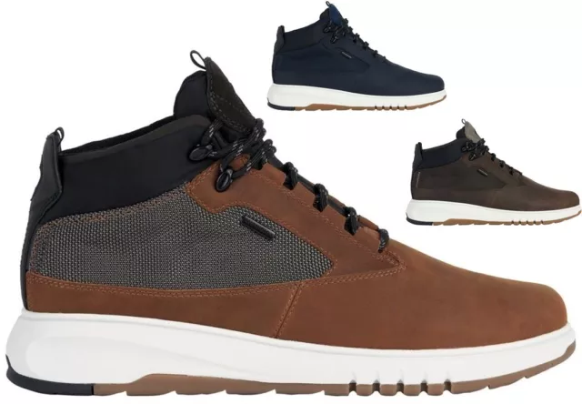 CHAUSSURES HOMMES GEOX U36APA de Tennis Bottines Casual Confortable Cuir Marron EUR 111 78 PicClick FR