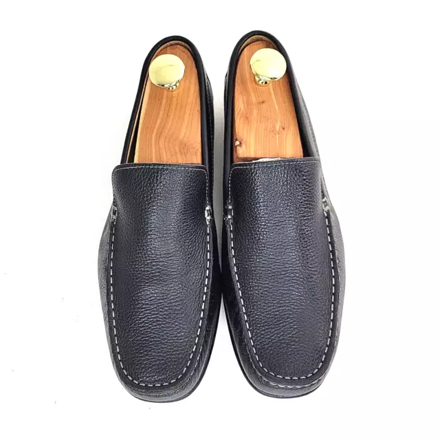 1901 MEN'S BLACK Leather Slip on Loafers Sze 10.5M 59113 $52.23 - PicClick