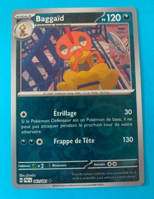 Carte Pokémon BAGGAID reverse 061/091 Destinées de Paldéa