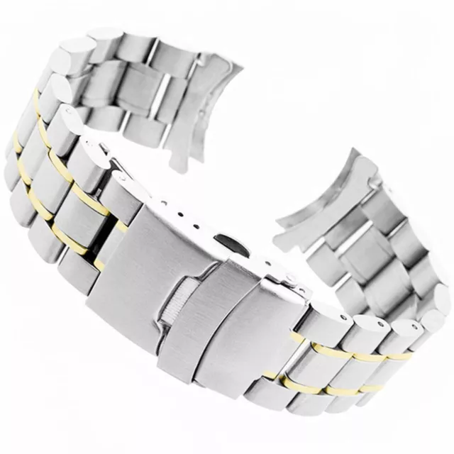 5Rows Watch Band Stainless Steel Bracelet 18mm 20mm 22mm 24mm Replacement Strap
