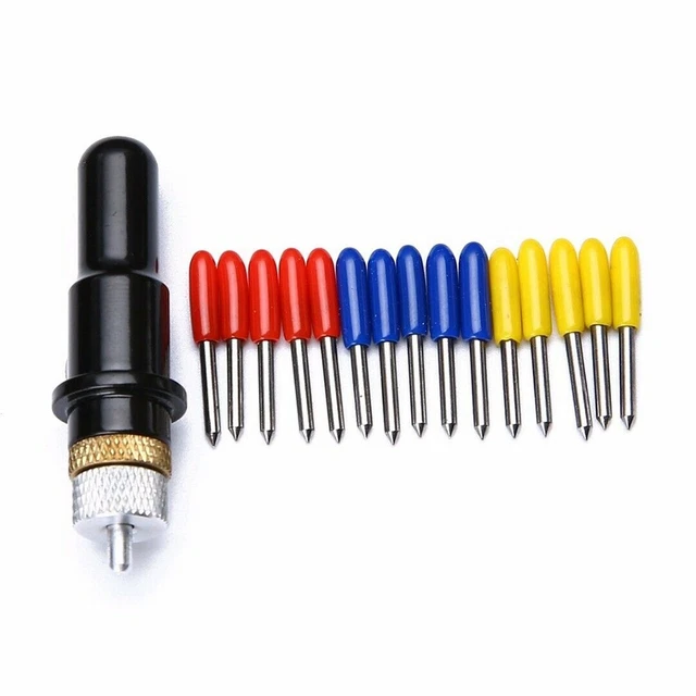 15pcs 30/45/60 Degree Tungsten Steel Cutter Plotter Roland Blades + Blade Holder