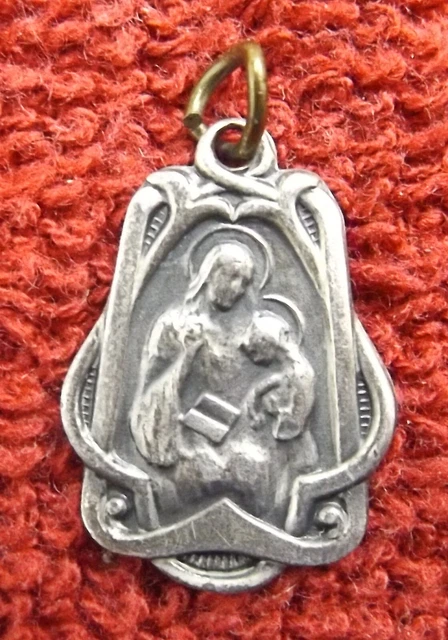Vintage Saint Ann Pray For Us Catholic Medal Medallion