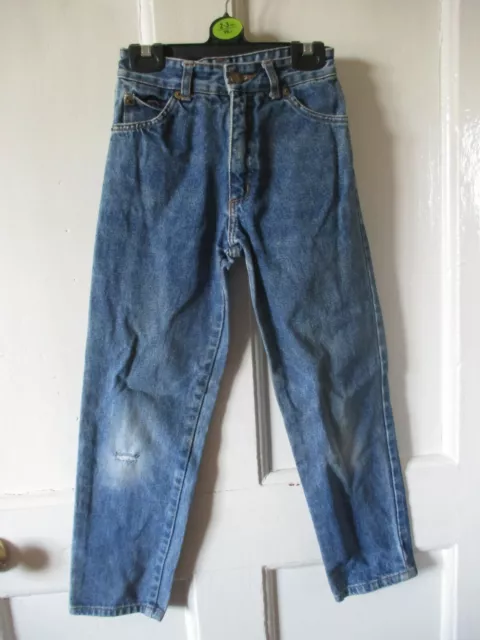 Jeans vintage Next Preppy denim blu affusolato, ragazzi 6-7 anni altezza 122 cm