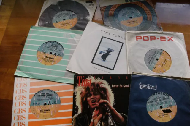 TINA TURNER MULTI 14 X CHOICE 45 rpm 7" VINYL SINGLES N/MINT    VG PROMO RECORDS