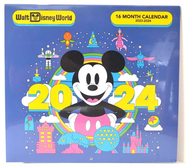 DISNEY PARKS 2023 2024 Walt Disney World Mickey Mouse 16 Month Calendar