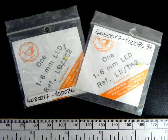 LED - miniature 1,6mm jaune - COCKROBIN ref:LD/162 - lot de 2