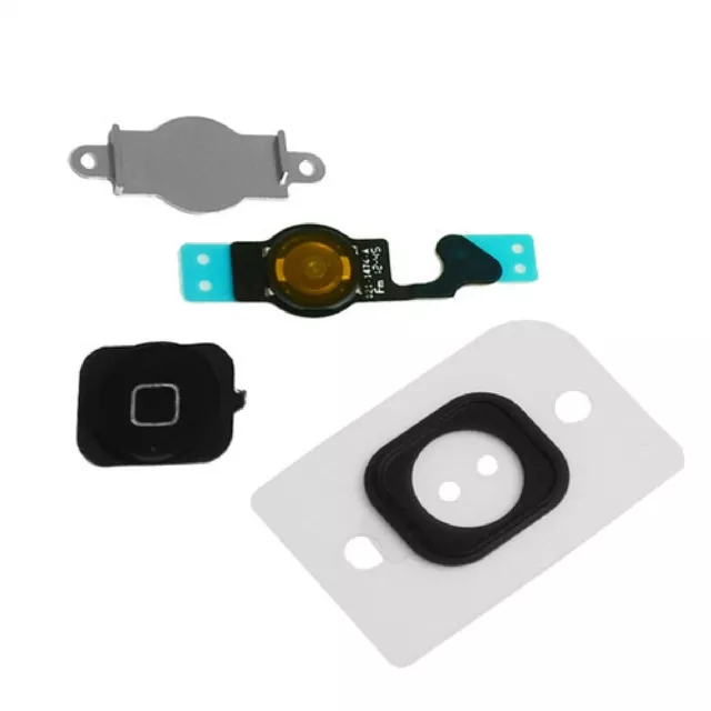 For iPhone 5C Home Button Flex Cable With Rubber Seal & Bracket Replacement